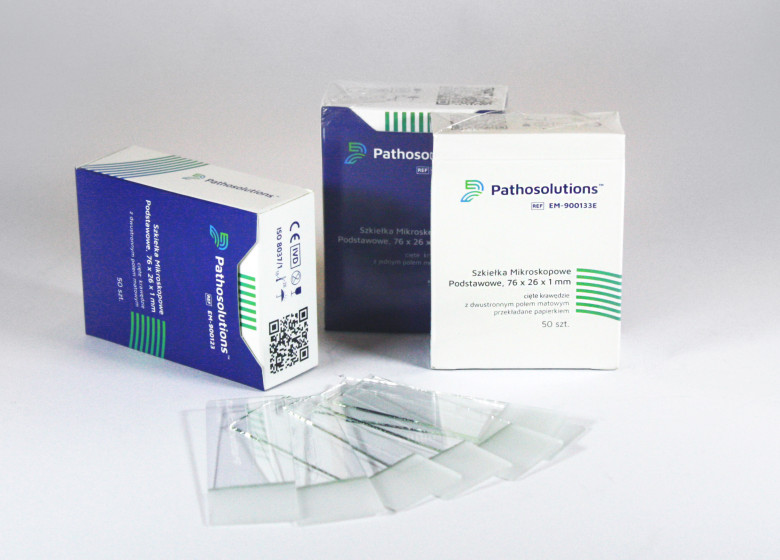 szkiełka podstawowe Pathosolutions ekonomiczne gładkie, jednostronnie matowione, dwustronnie matowione